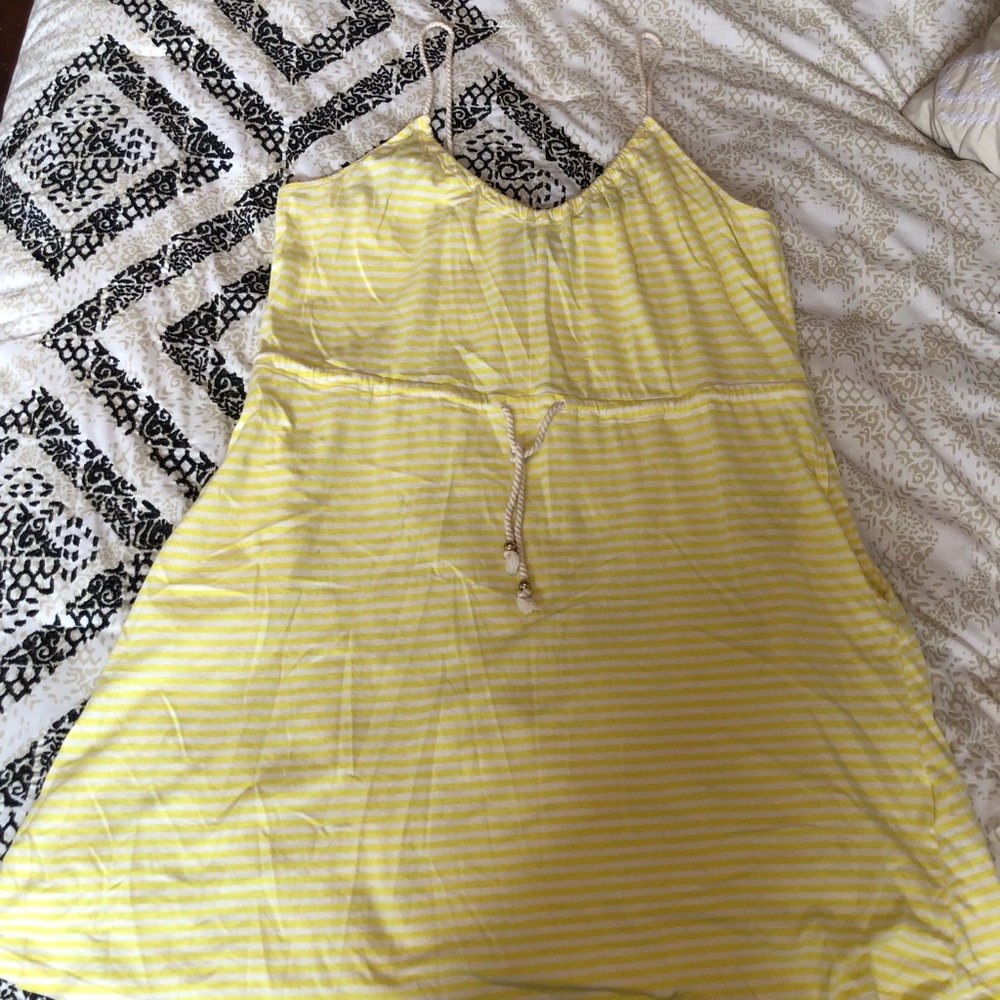 Stripped Yellow Dress with Pockets